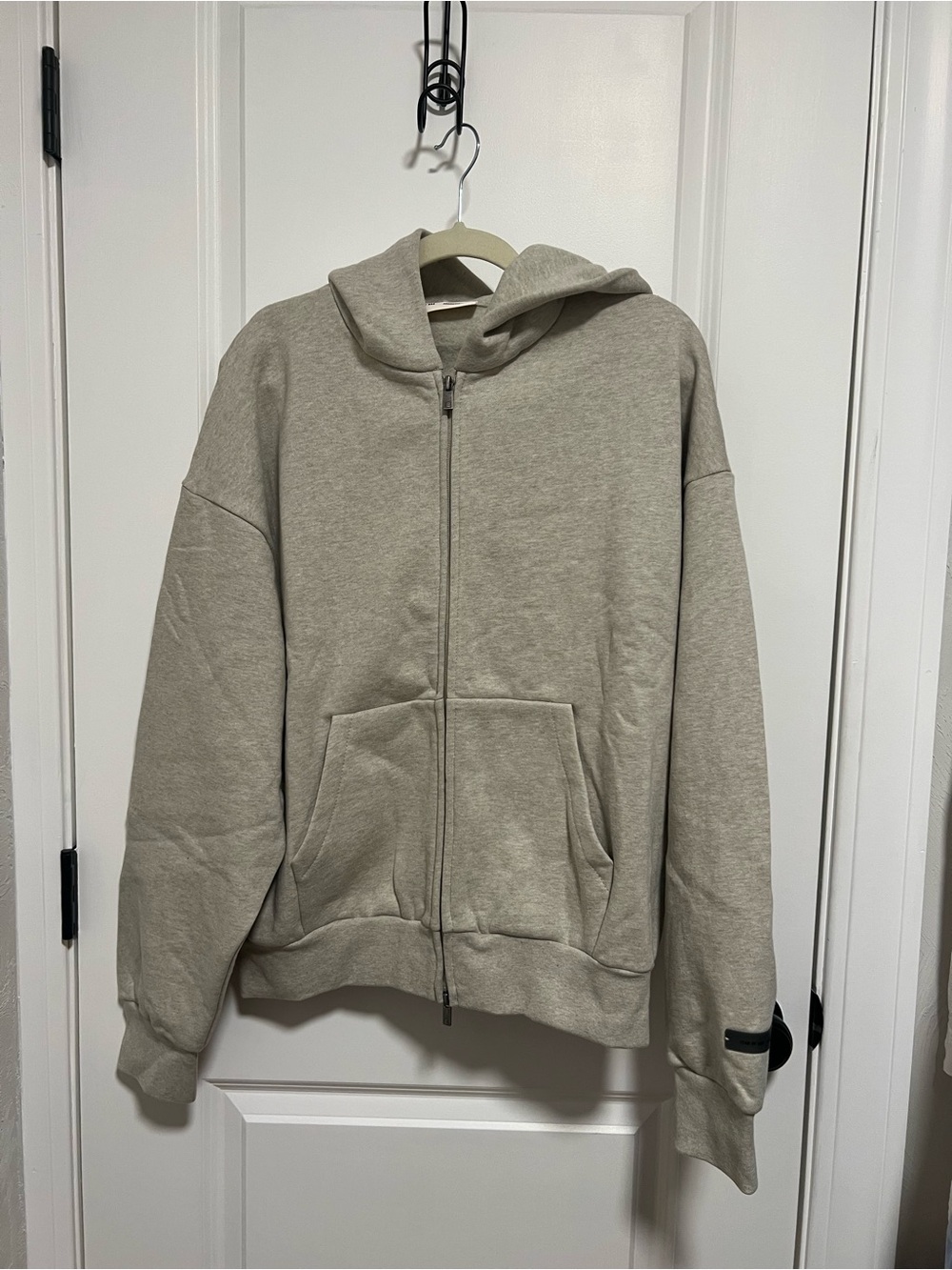 Fear of God Light Taupe Zip-Up Hoodie Jacket